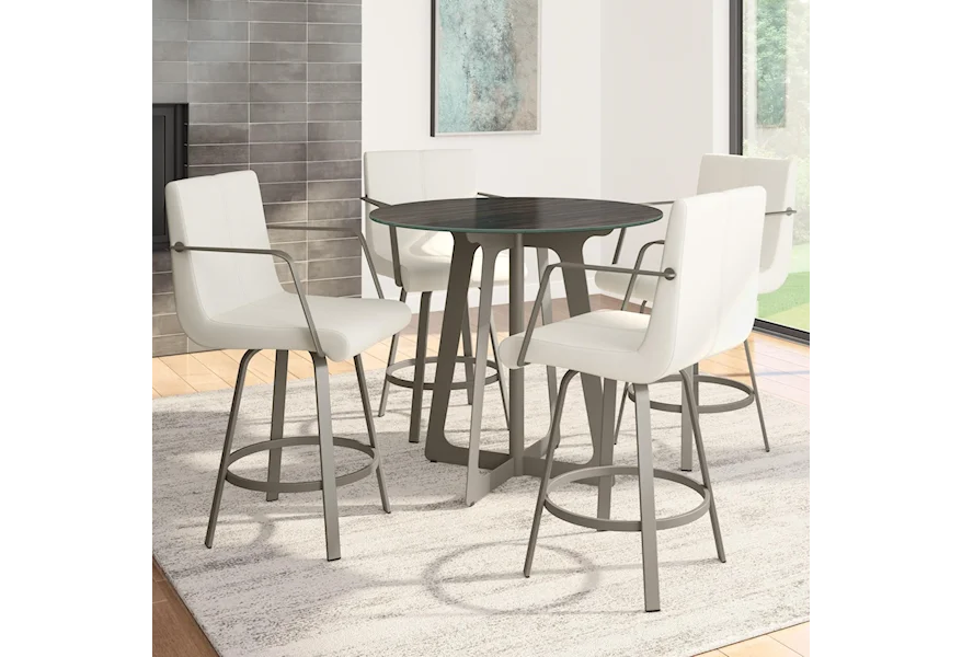 Urban 5-Piece Genesis Counter Table Set by Amisco at Esprit Decor Home Furnishings
